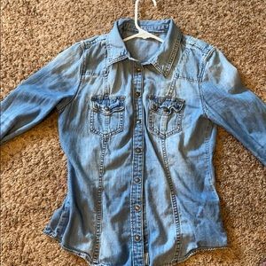 Denim button up shirt